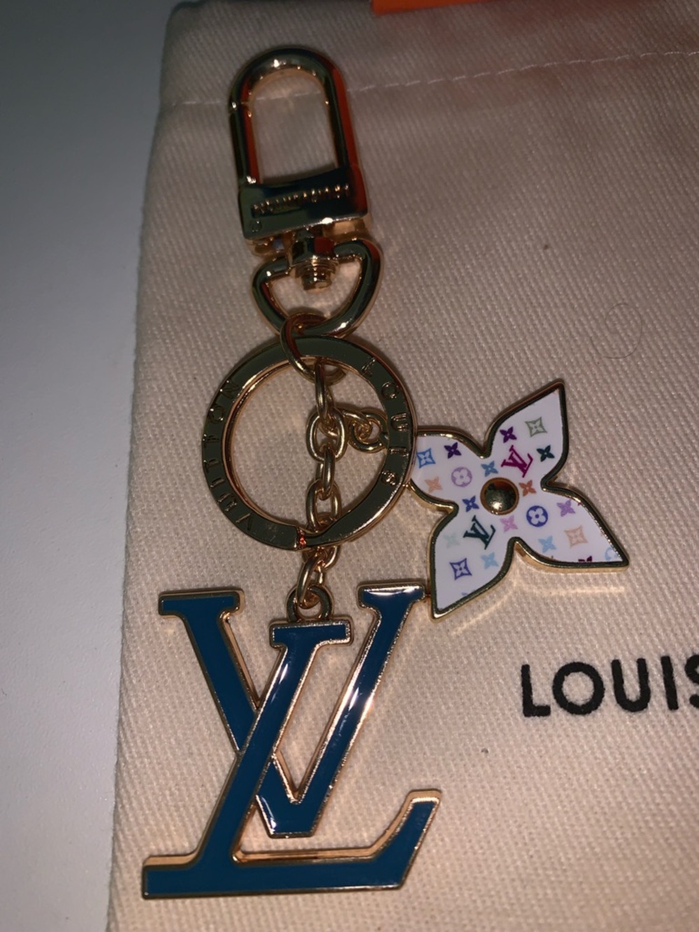 Monogram purse/bag charm keychain